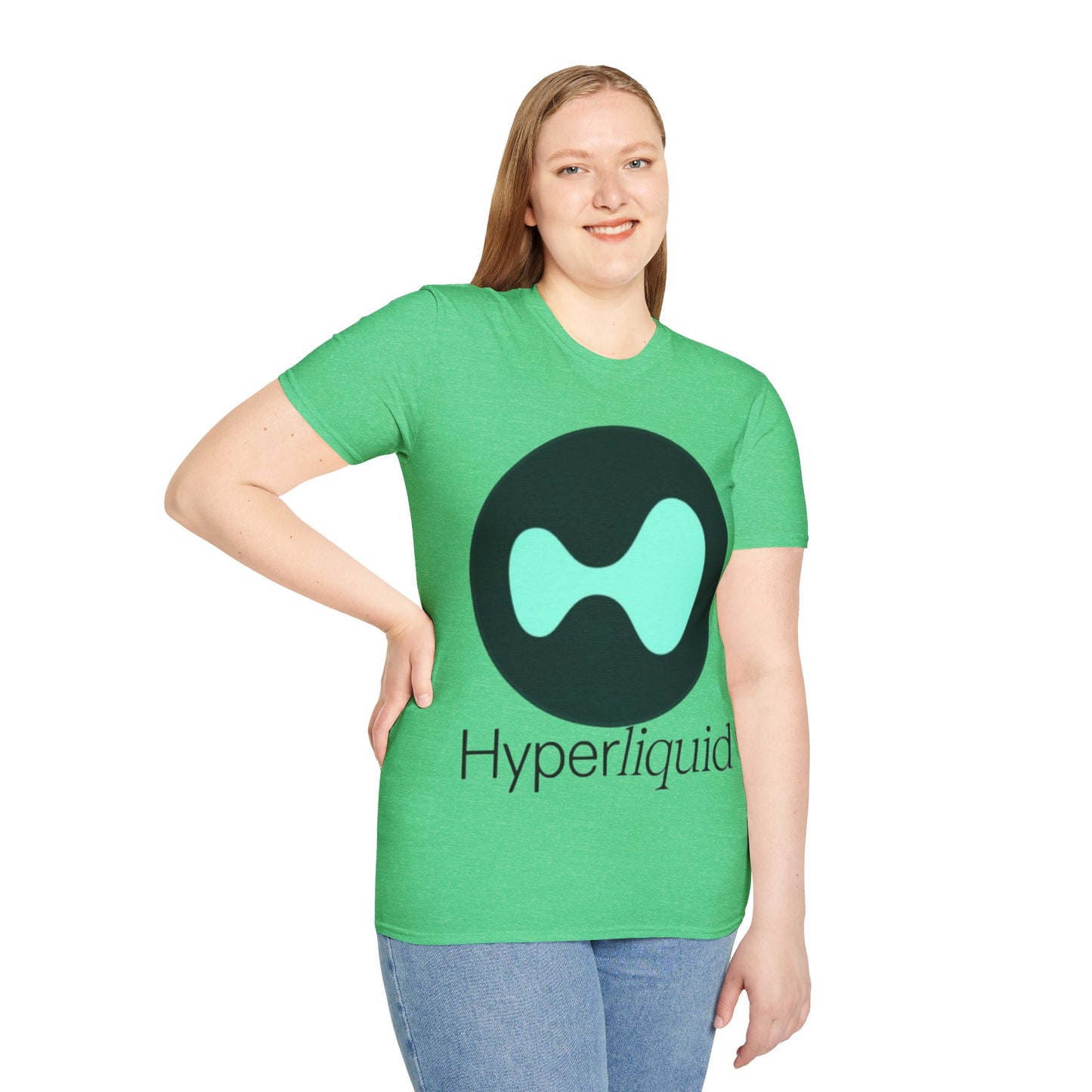 Hyperliquid Black font Unisex T-Shirt by cypherpunkgear.com