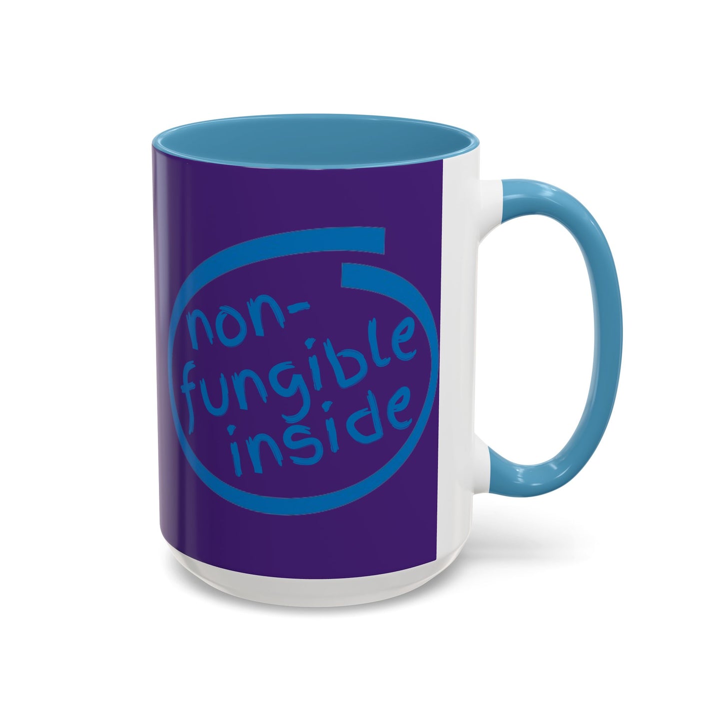Non-Fungible Inside Purple Accent Mug by cypherpunkgear.com