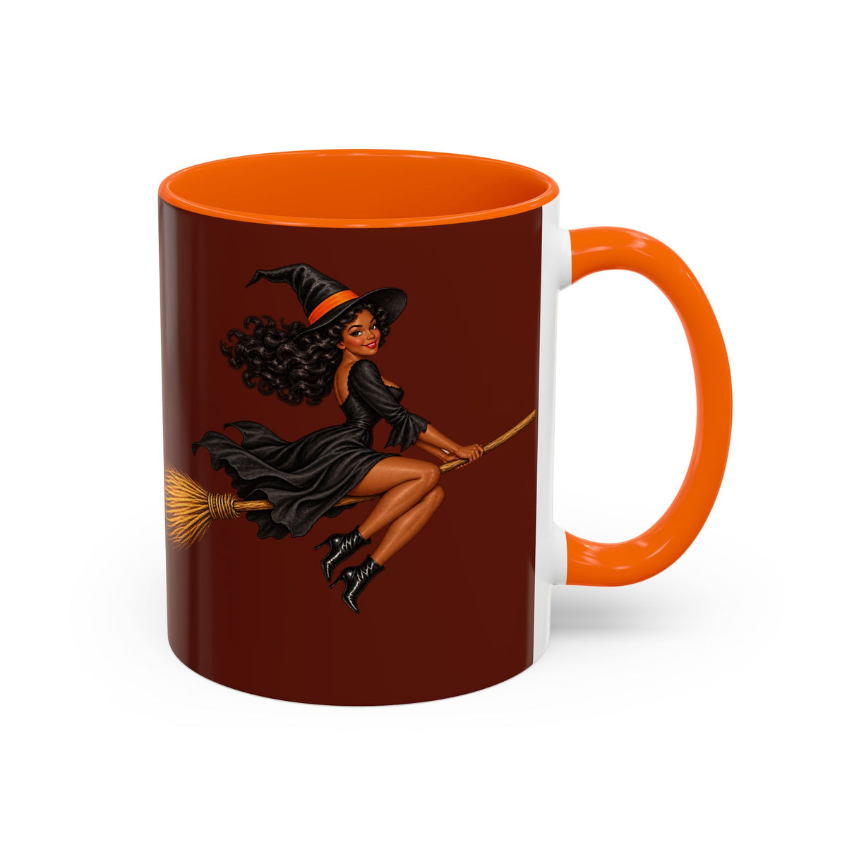 Velvet Vex Brown Accent Mug by CreepyCrafts.boo