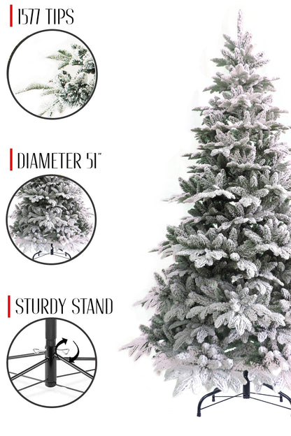 Calgary Spruce Snow Flocked Christmas Tree