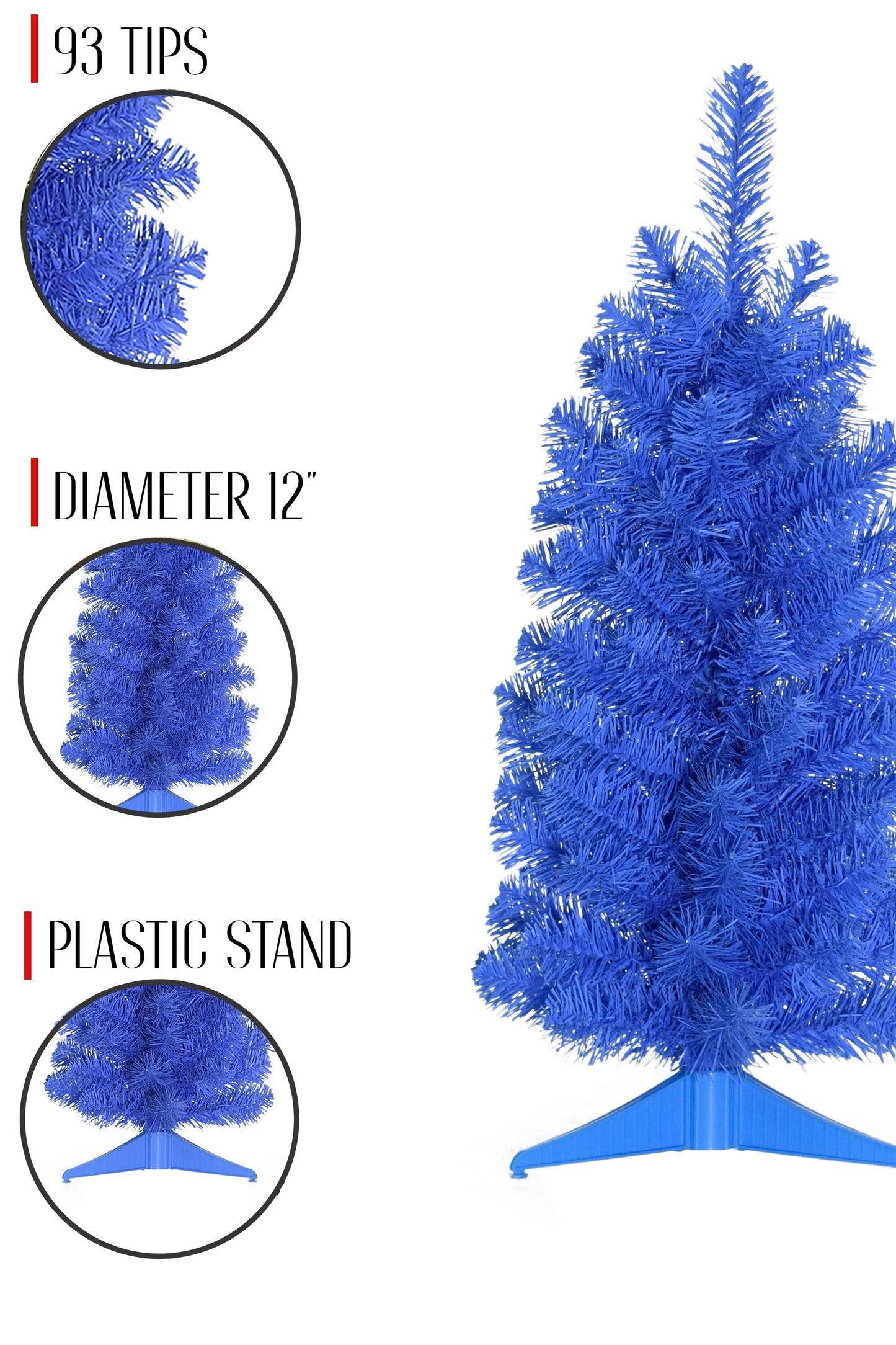 3' Blue Tabletop Christmas Tree