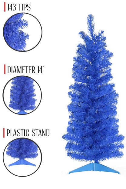 3' Blue Tabletop Christmas Tree