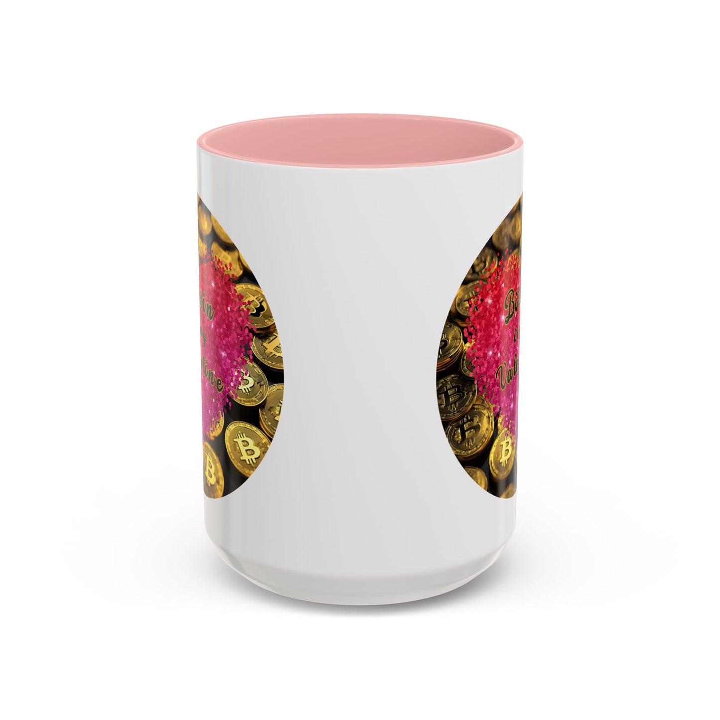 Bitcoin is My Valentine White Accent Mug by cypherpunkgear.com