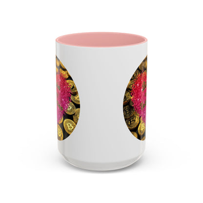 Bitcoin is My Valentine White Accent Mug by cypherpunkgear.com