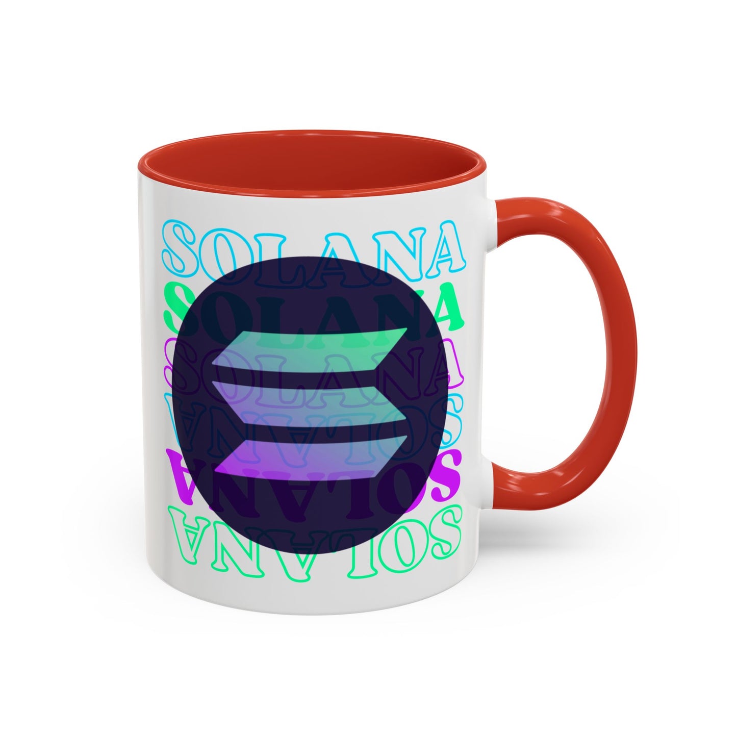 Solana Solana Solana (SOL) Accent Mug by cypherpunkgear.com