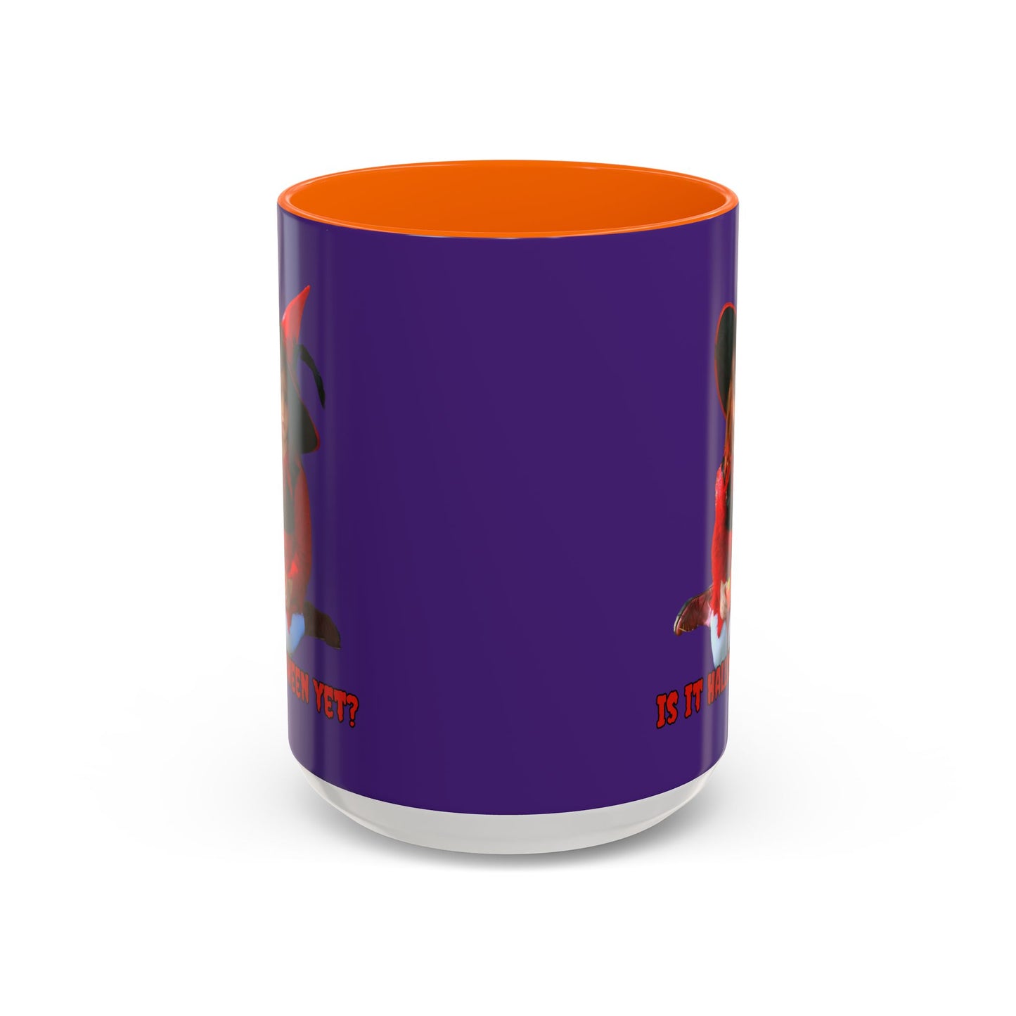 Is it Halloween yet? Dark Purple Accent Mug by CreepyCrafts.boo