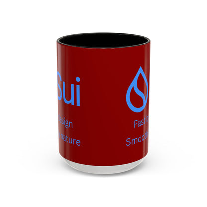 SUI Red Accent Mug by cypherpunkgear.com