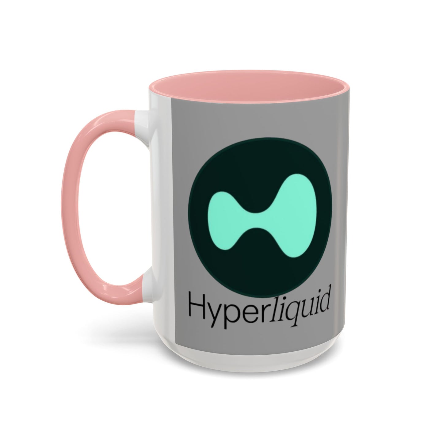 Hyperliquid Black font Grey Accent Mug by cypherpunkgear.com