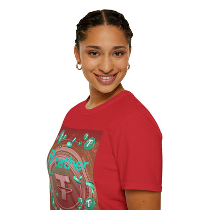 Tether Light colors Unisex T-Shirt by cypherpunkgear.com