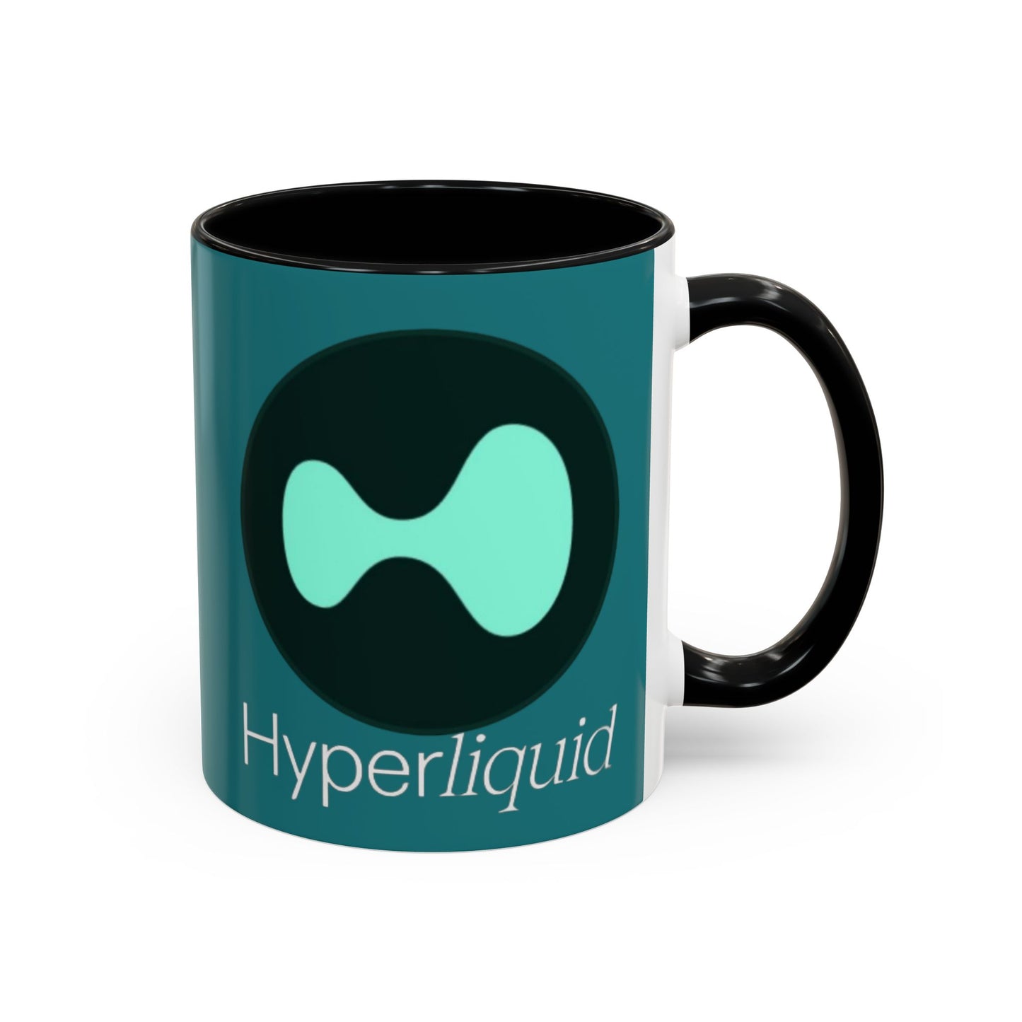 Hyperliquid White font Hyperliquid Accent Mug by cypherpunkgear.com