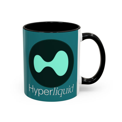 Hyperliquid White font Hyperliquid Accent Mug by cypherpunkgear.com
