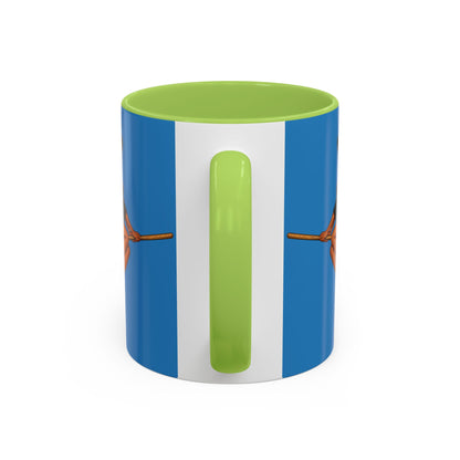 Velvet Vex Blue Accent Mug by CreepyCrafts.boo