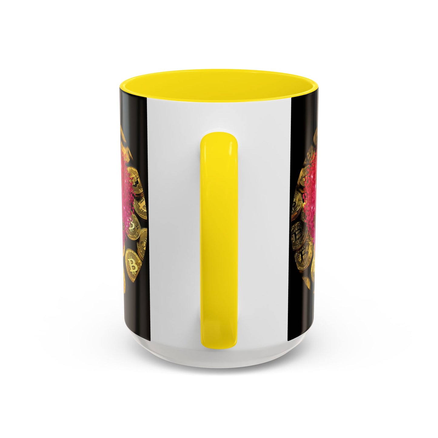 Bitcoin is My Valentine Black Accent Mug by cypherpunkgear.com