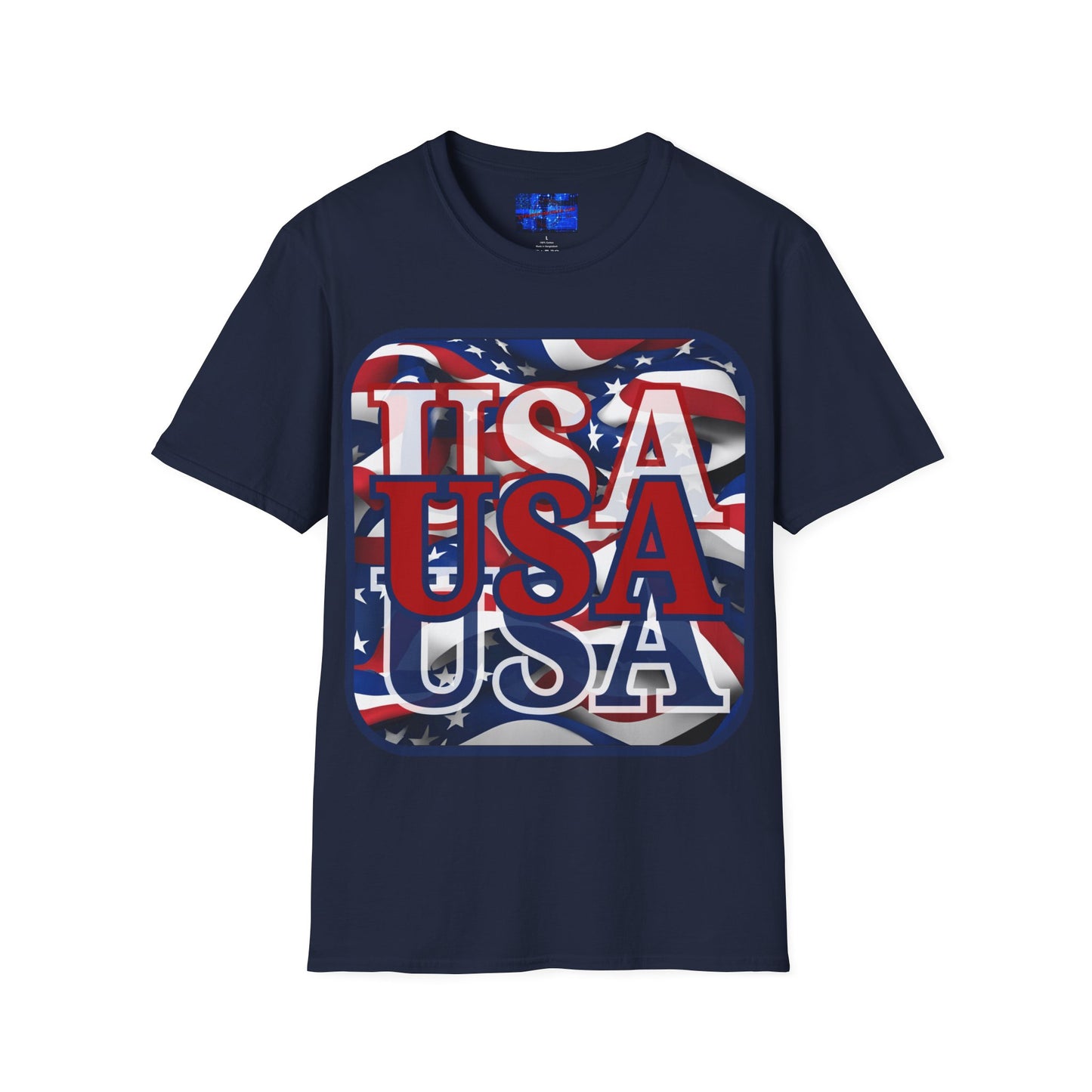 RED White and Blue USA Patriot Dark colors Unisex T-Shirt by cypherpunkgear.com
