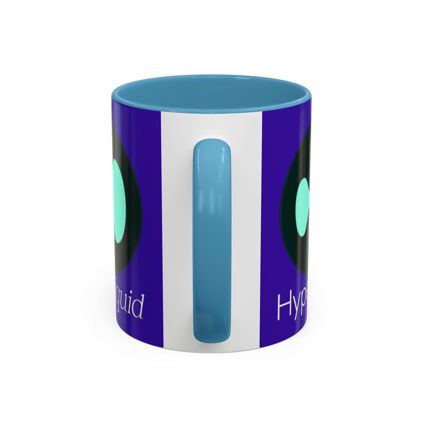 Hyperliquid White font Dark Purple Accent Mug by cypherpunkgear.com