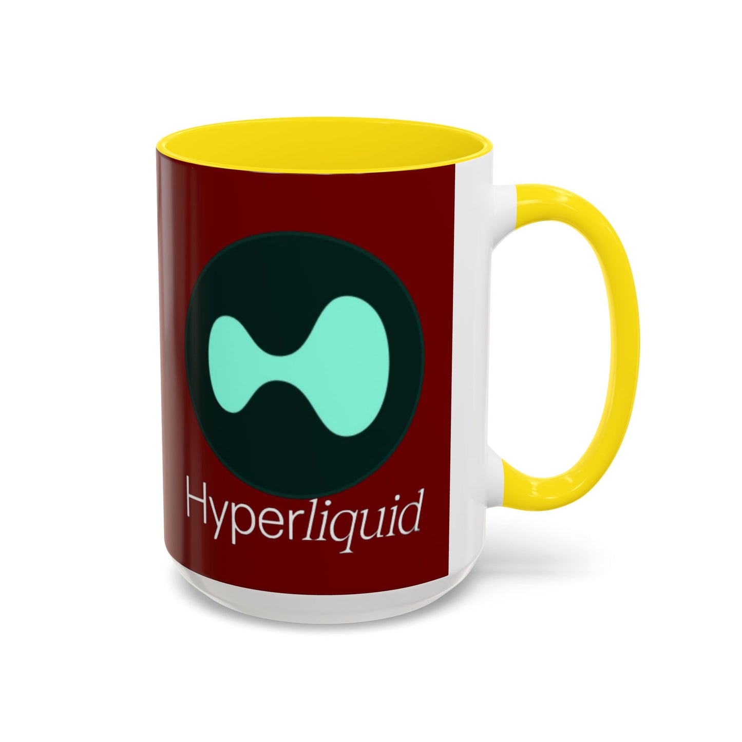 Hyperliquid White font Red Accent Mug by cypherpunkgear.com