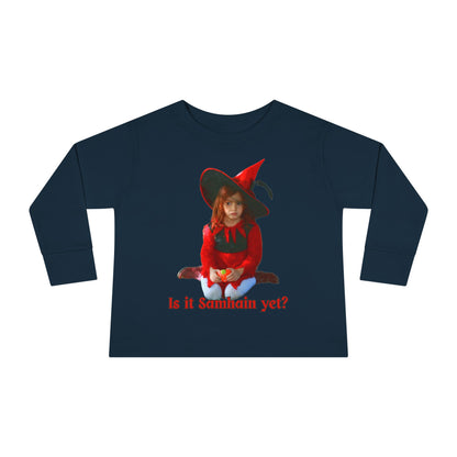 Is it Samhain yet? Toddler Long Sleeve Tee by CreepyCrafts.boo
