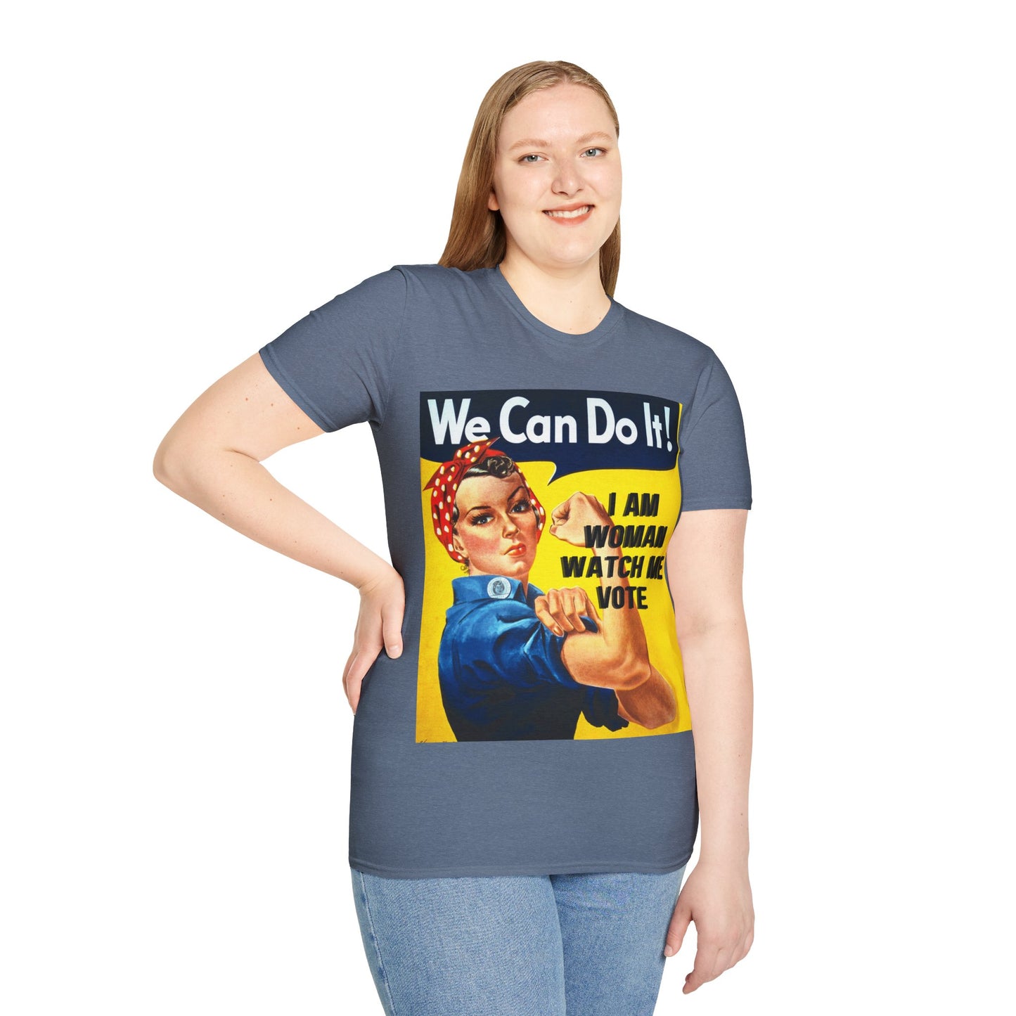 I Am Woman Watch Me Vote Rosie DKcolors Unisex T-Shirt by cypherpunkgear.com