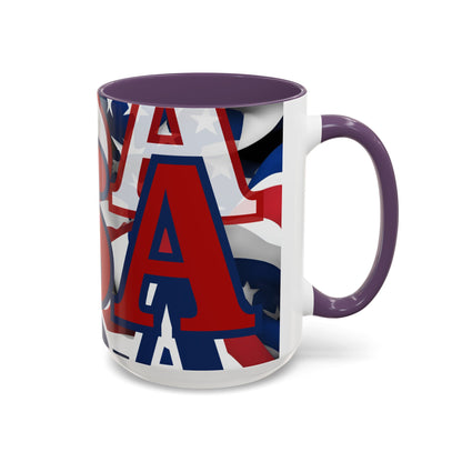 ¡EE.UU! ¡EE.UU! ¡EE.UU! ¡Patriota por cypherpunkgear! Taza de café decorativa (11, 15 oz)