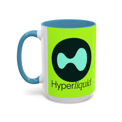 Hyperliquid Black font Green Accent Mug by cypherpunkgear.com