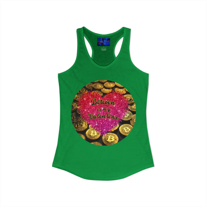 Bitcoin is My Valentine Women's Racerback Tank Top by cypherpunkgear.com