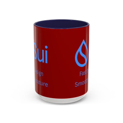 SUI Red Accent Mug by cypherpunkgear.com