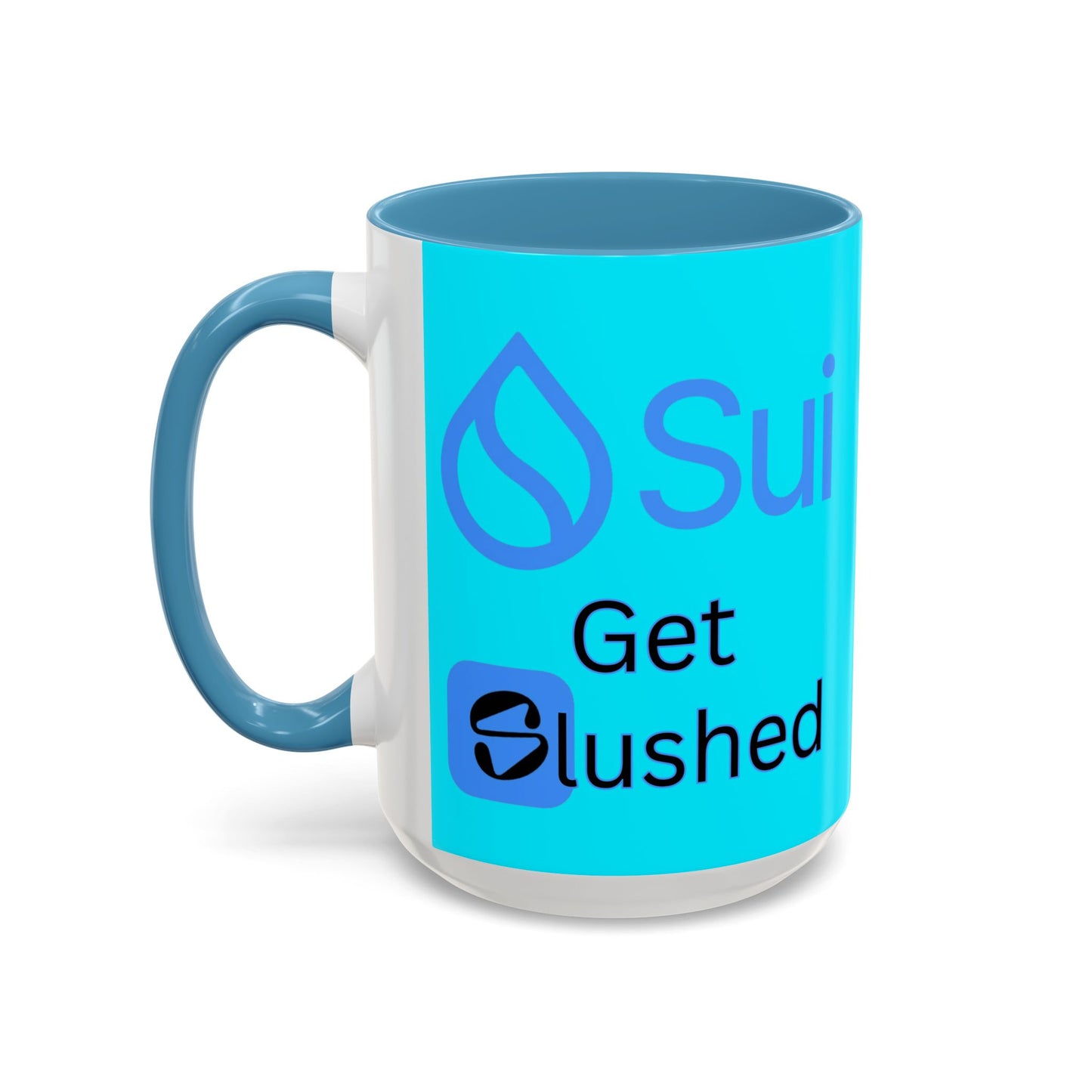 Sui: Get Slushed Light Blue Accent Mug by cypherpunkgear.com