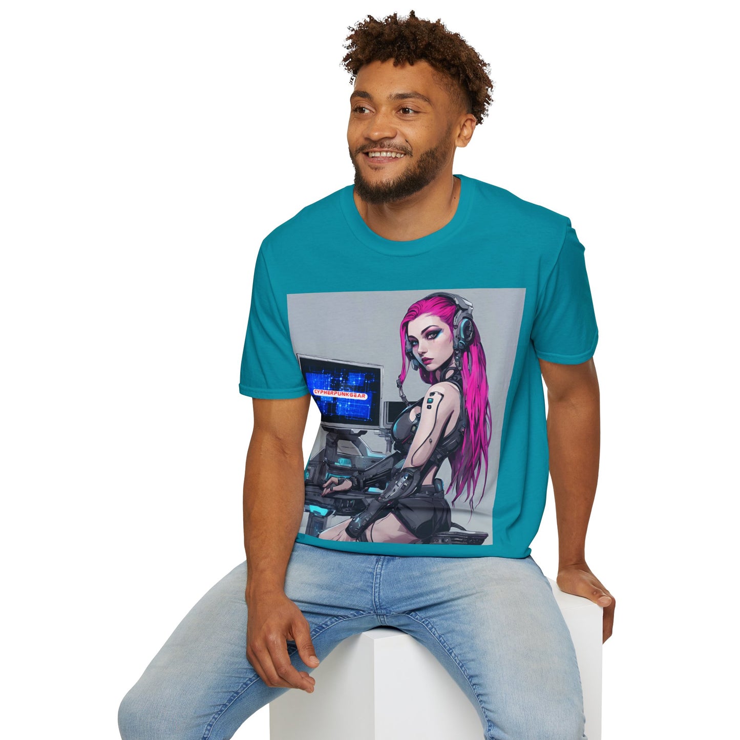 Netrunner Cyberpunk Dark colors Unisex T-Shirt by cypherpunkgear.com