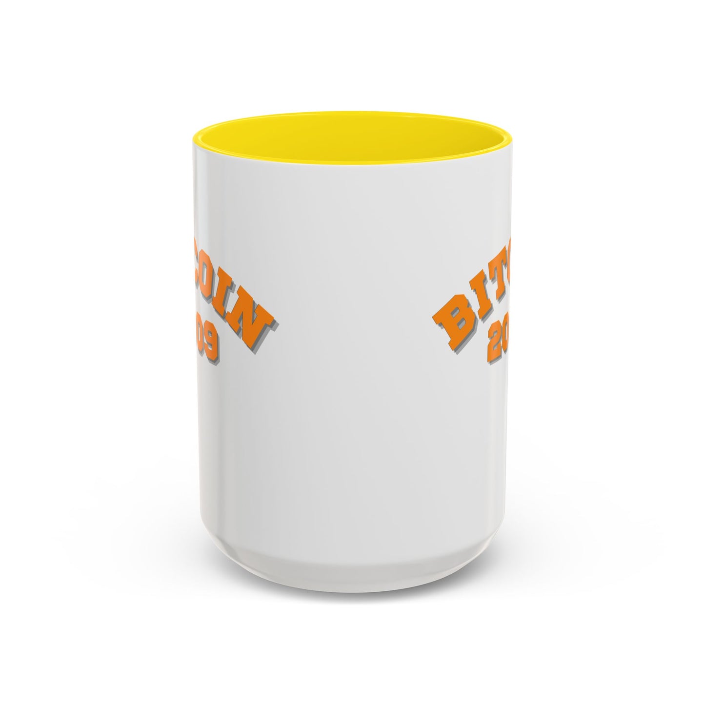 Bitcoin 2009 White Accent Mug by cypherpunkgear.com