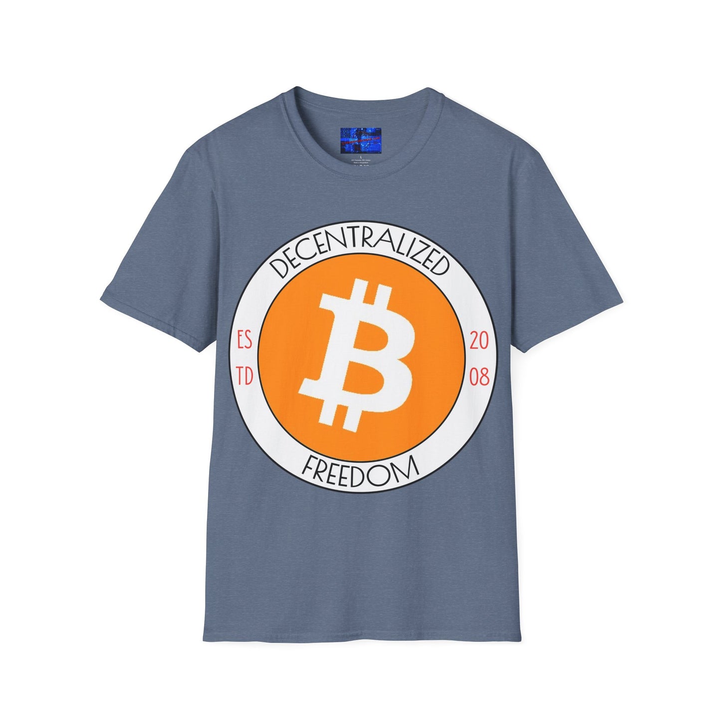 Bitcoin Decentralized Freedom DKcolors Unisex T-Shirt by cypherpunkgear.com
