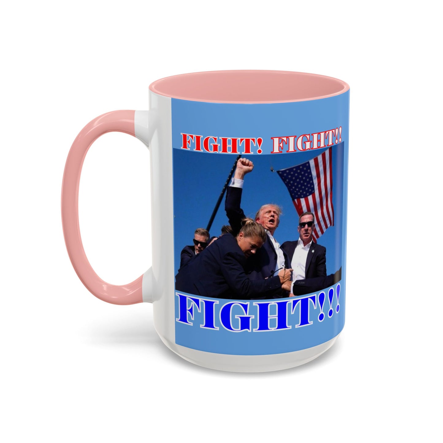 FIGHT! FIGHT!! FIGHT!!! Accent Mug by cypherpunkgear