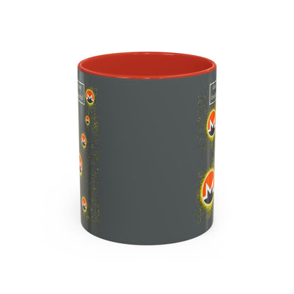 Monero (XMR) don't assume your freedoms are assured Grey Accent Mug by cypherpunkgear.com