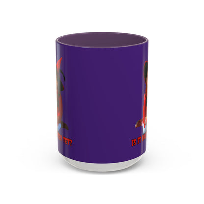 Is it Halloween yet? Dark Purple Accent Mug by CreepyCrafts.boo