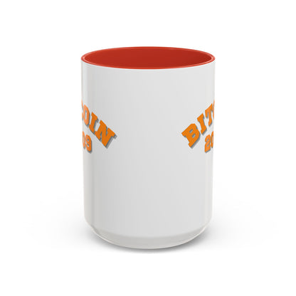 Bitcoin 2009 White Accent Mug by cypherpunkgear.com
