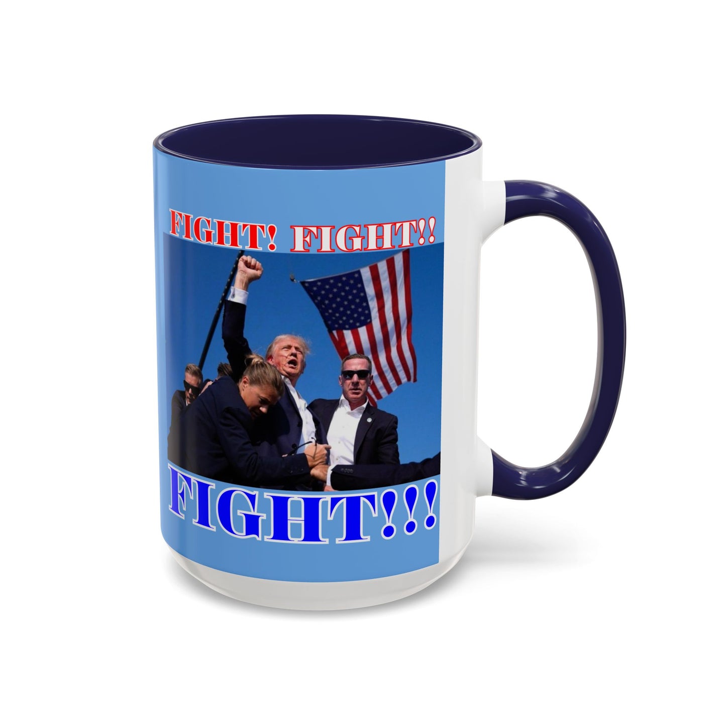 FIGHT! FIGHT!! FIGHT!!! Accent Mug by cypherpunkgear