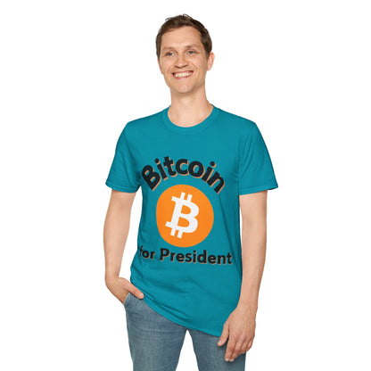 Bitcoin (BTC) for President LTcolors Unisex T-Shirt by cypherpunkgear