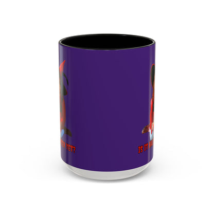 Is it Halloween yet? Purple Accent Mug by CreepyCrafts.boo