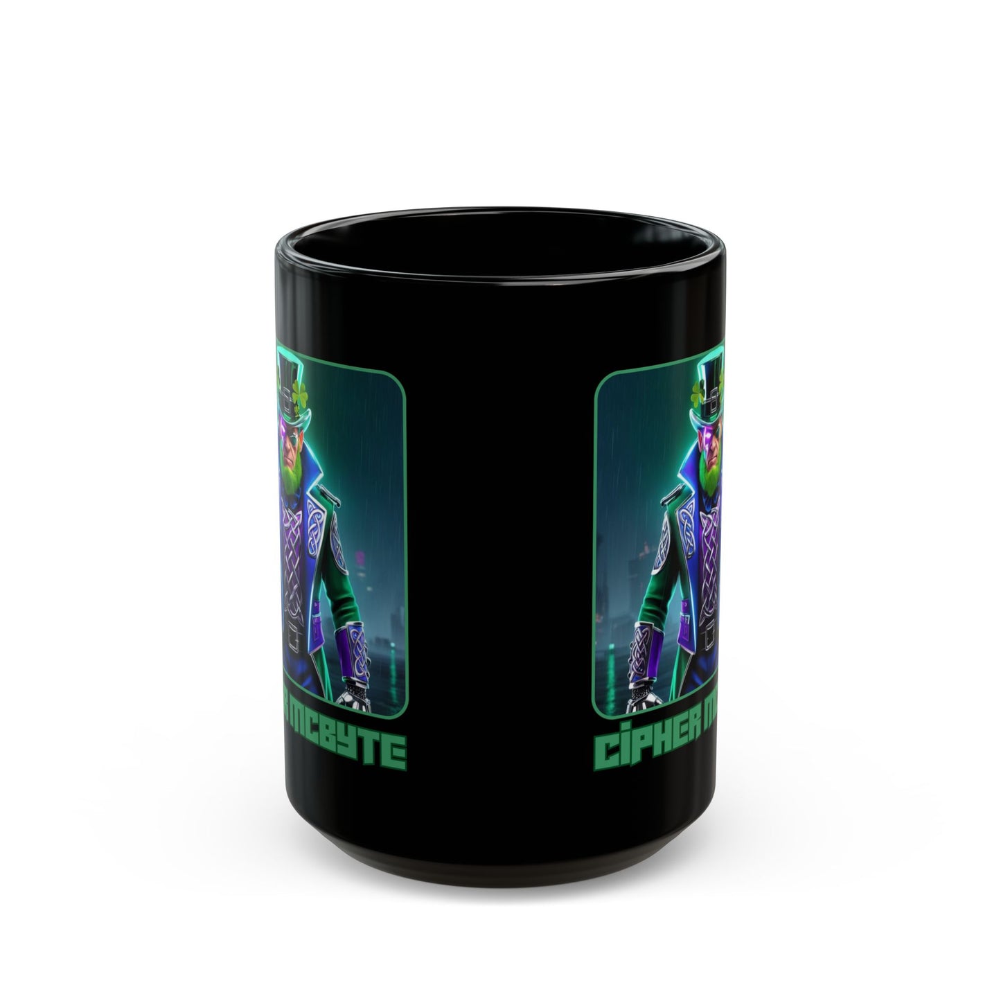 Cipher McByte Black Mug by cypherpunkgear.com