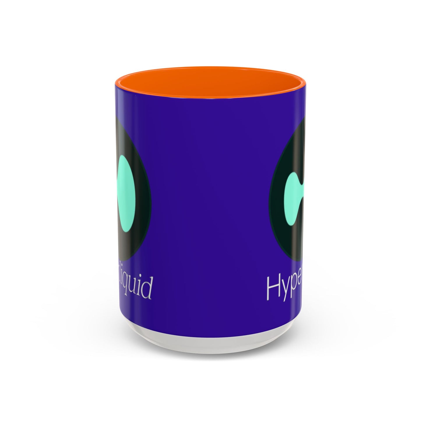 Hyperliquid White font Dark Purple Accent Mug by cypherpunkgear.com
