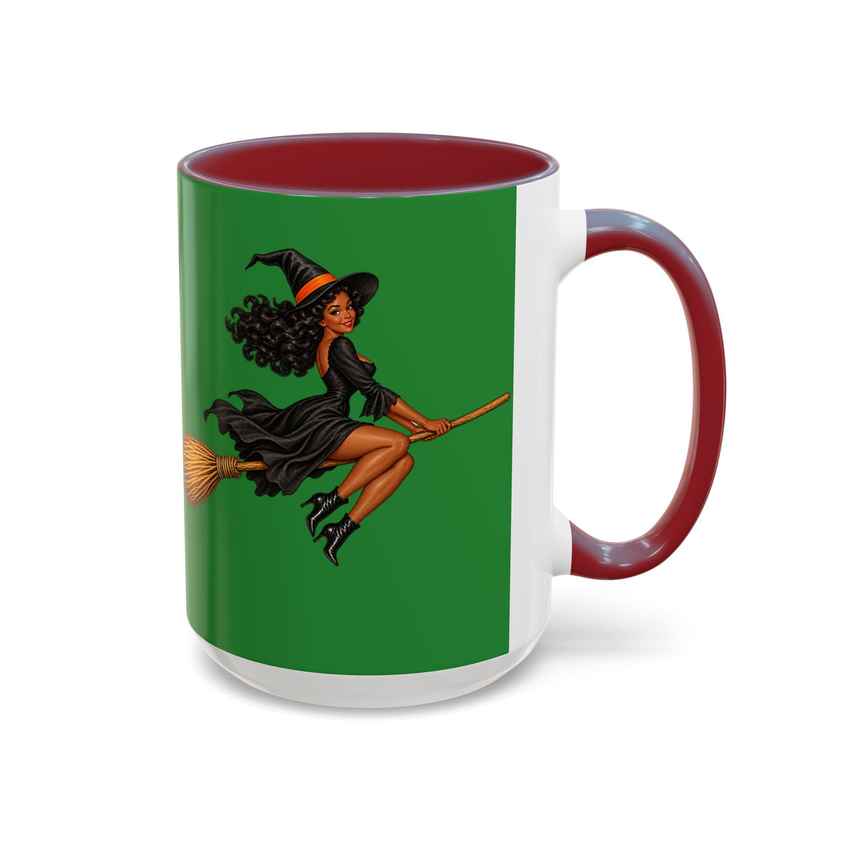 Velvet Vex Green Accent Mug by CreepyCrafts.boo