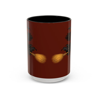 Velvet Vex Brown Accent Mug by CreepyCrafts.boo