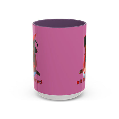Is it Samhain yet? Pink Accent Mug by CreepyCrafts.boo