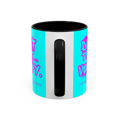 Don't Trust...Verify. Cyan Accent Mug by cypherpunkgear.com