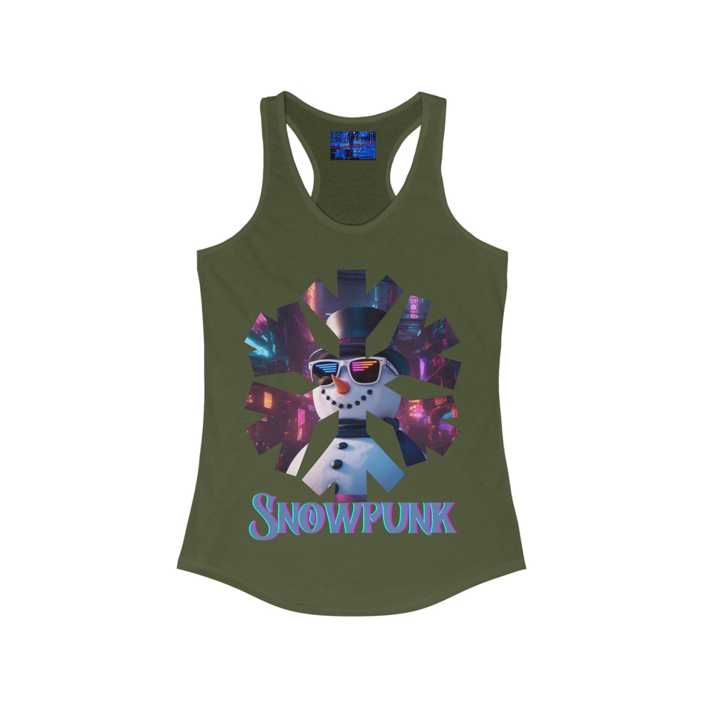 Snowpunk Women's Racerback Tank Top by cypherpunkgear