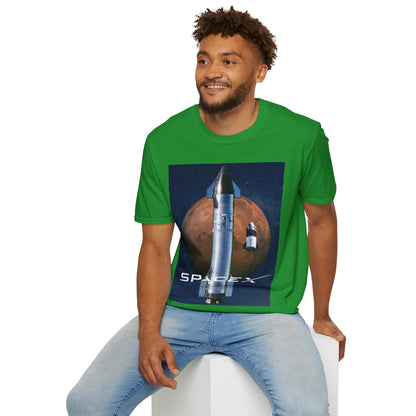 SpaceX Mars Unisex T-Shirt by cypherpunkgear.com