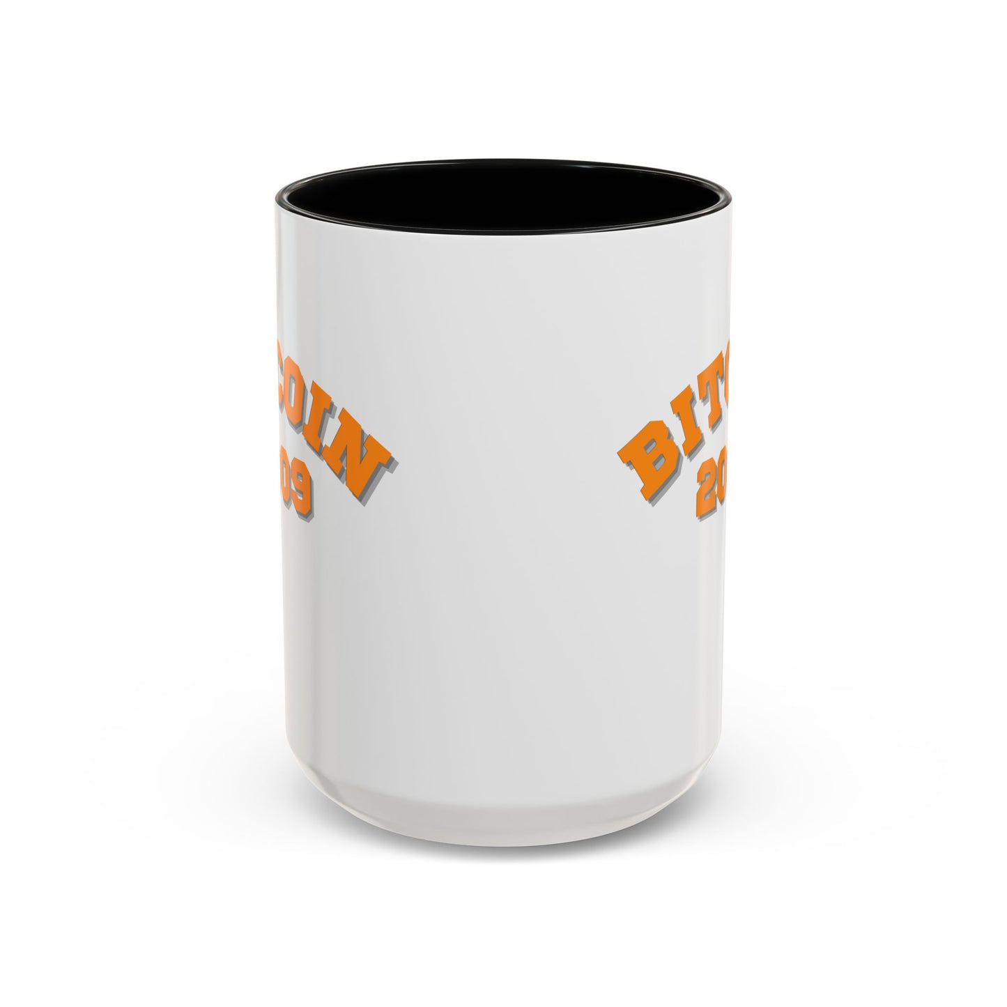 Bitcoin 2009 White Accent Mug by cypherpunkgear.com