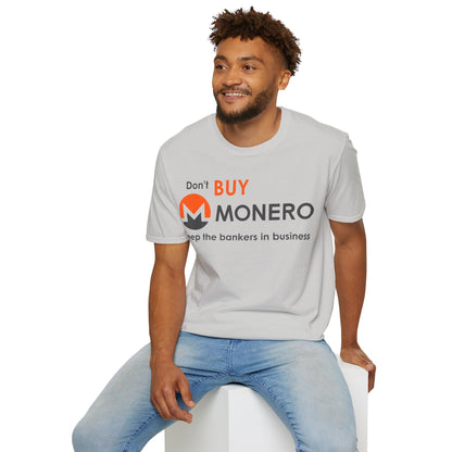 Don't buy Monero (XMR) Light colors Unisex T-Shirt by cypherpunkgear.com