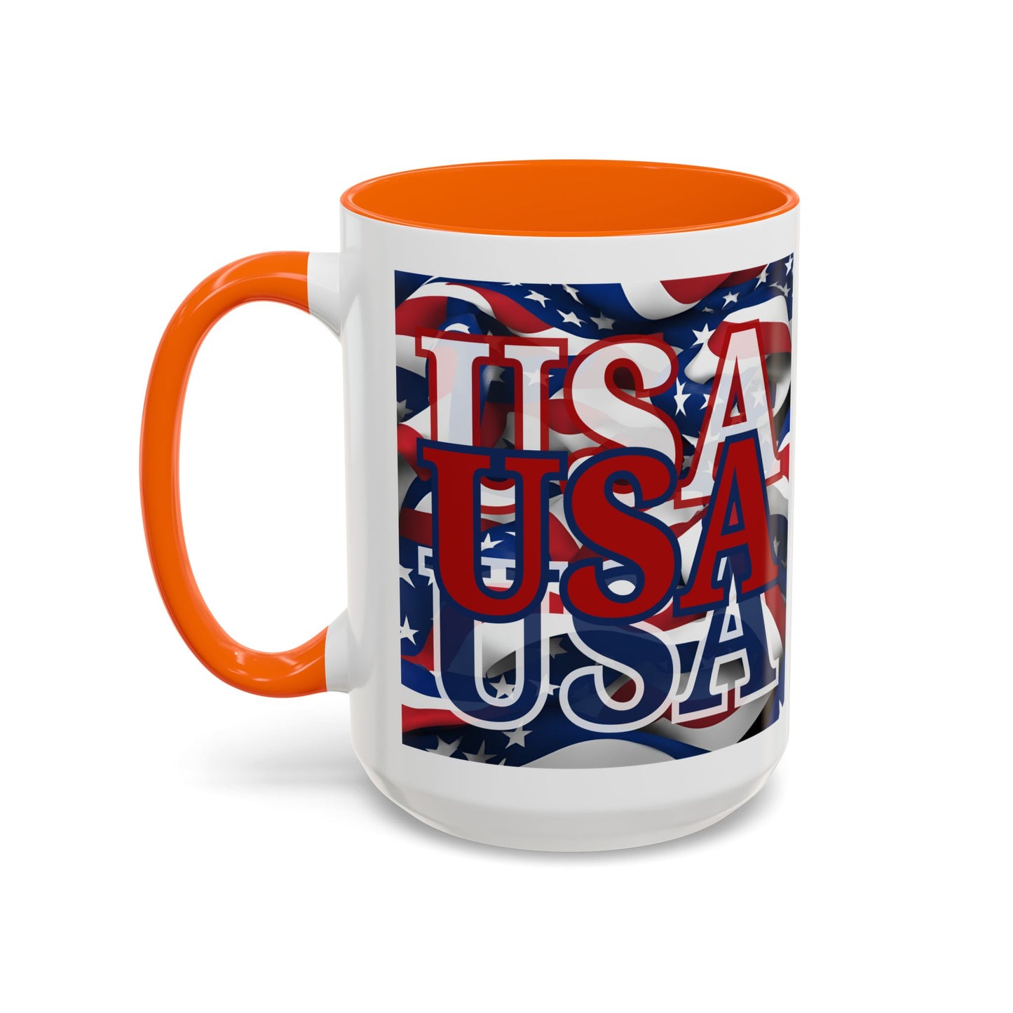 USA Red font Center Patriot Accent Mug by cypherpunkgear.com