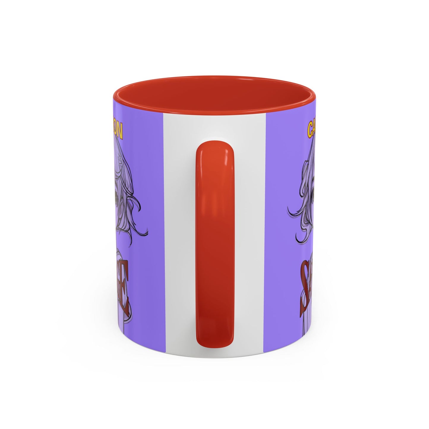 Caution, Savage Light Purple Accent Mug by cypherpunkgear.com