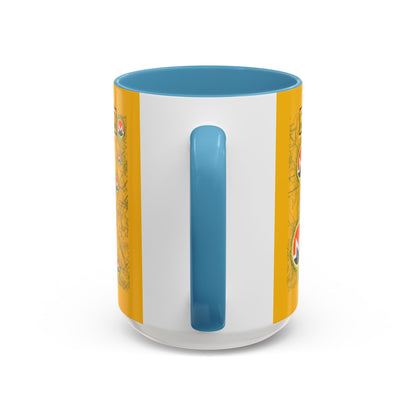 Monero (XMR) don't assume your freedoms are assured Yellow Accent Mug by cypherpunkgear.com